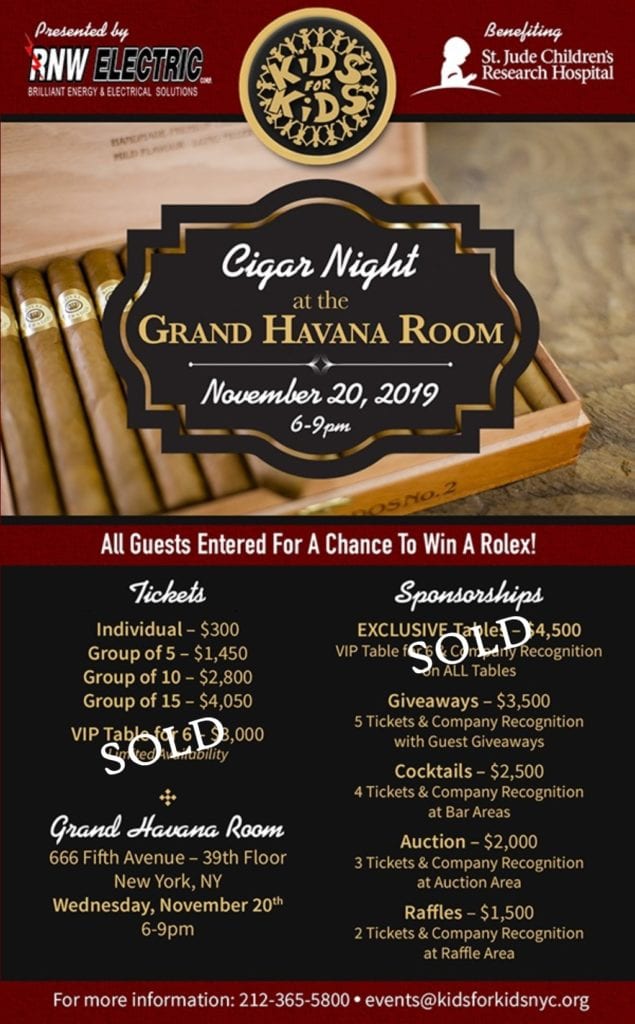 2nd Annual Cigar Night At The Grand Havana Room Kids For